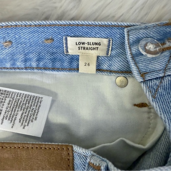 Madewell Low-Slung Straight Jeans Blue Wash Size 26 - Picture 5 of 9